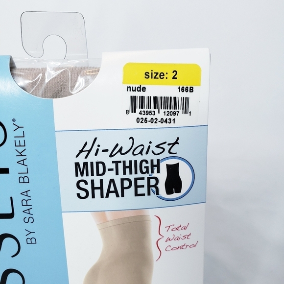 NWT Spanx Assets Hi Waist Mid Thigh Shaper Nude Shapewear 2 - Picture 3 of 5